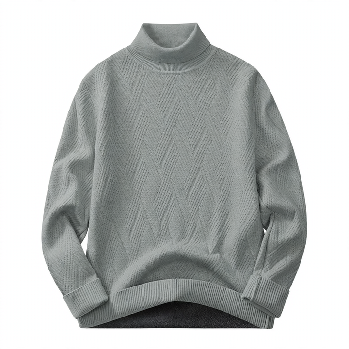 Men's turtleneck sweater, lined, warm