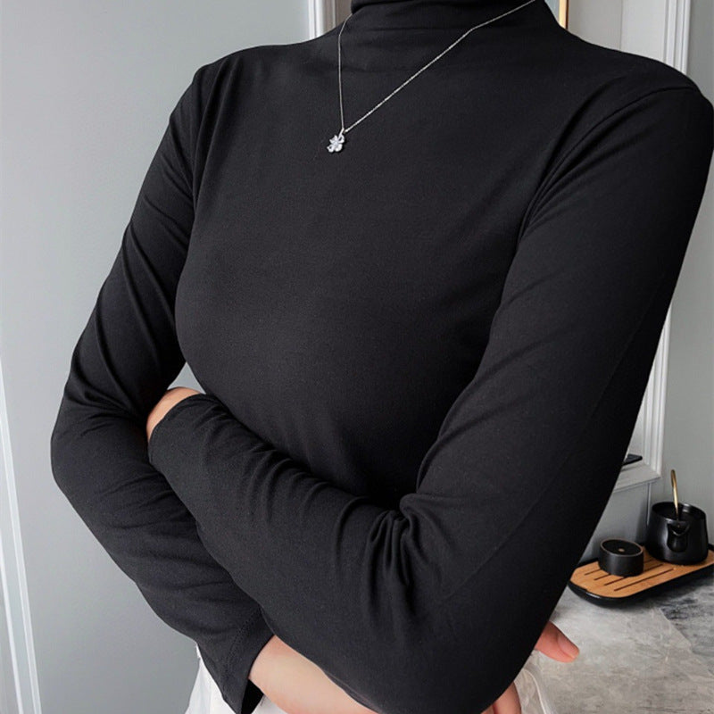 Women's Long Sleeve Top with Stand Collar