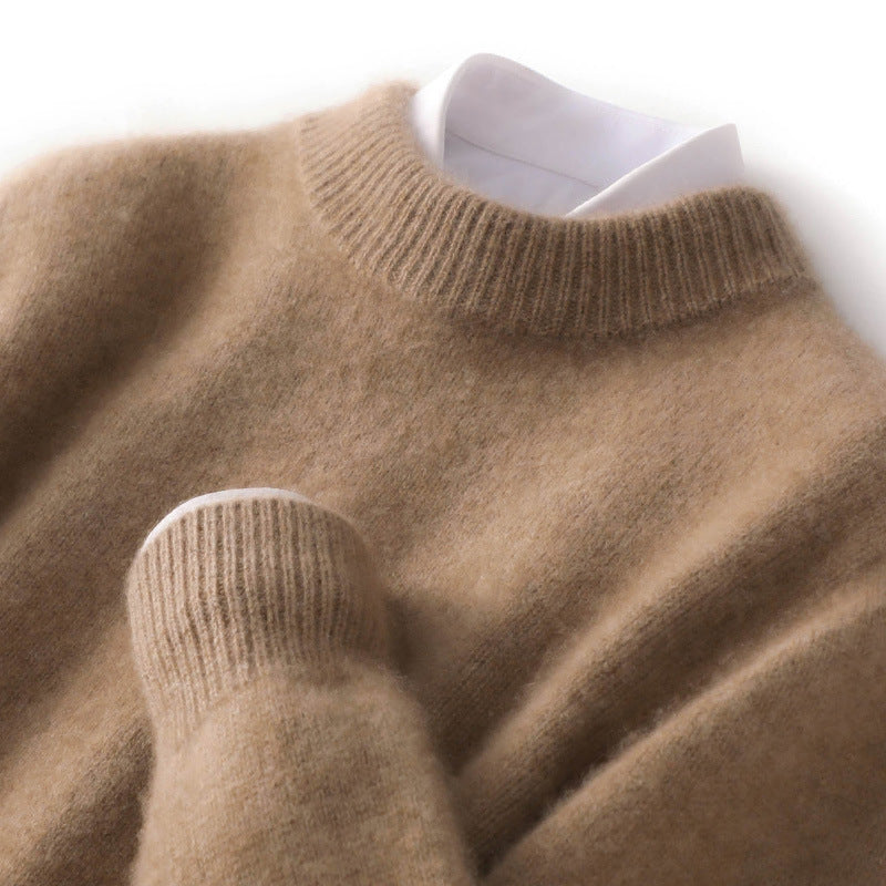 Men's Wool Sweater, Stand-Up Collar, Business Casual