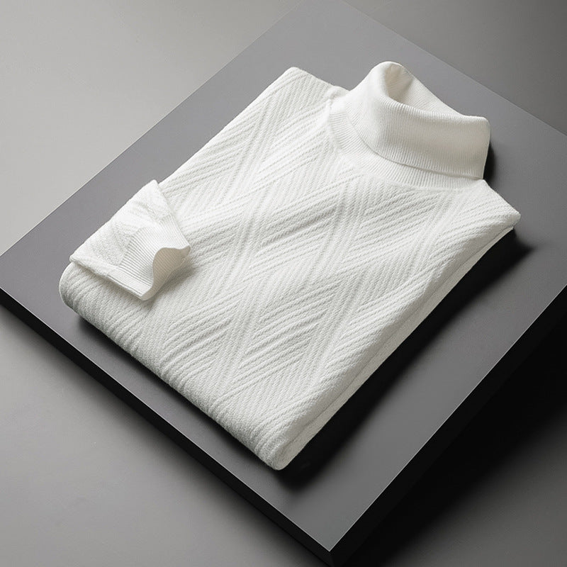 Men's turtleneck sweater, lined, warm
