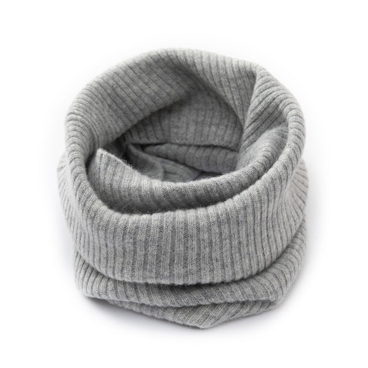 Merino wool tubular scarf, knitted