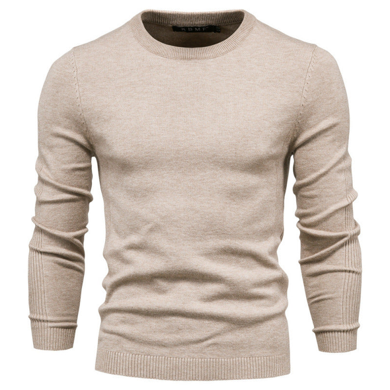 Men's turtleneck sweater, knitted, solid color