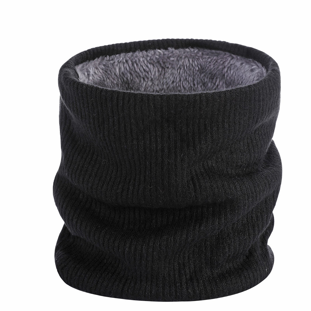 Padded tubular scarf, double-layered, warm