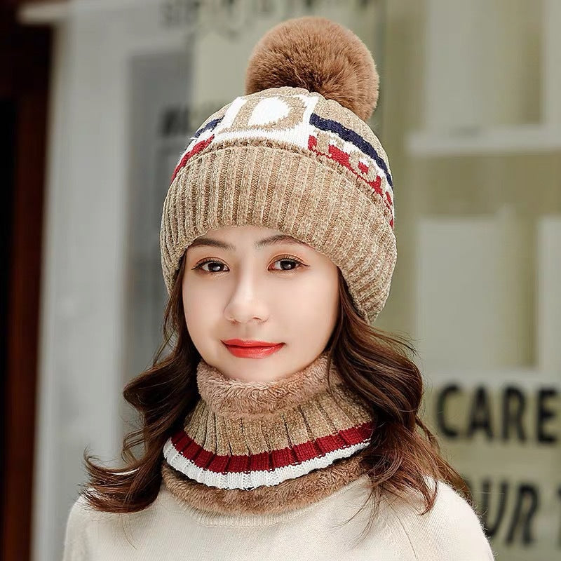 Winter Knit Set: Beanie and Scarf for Women