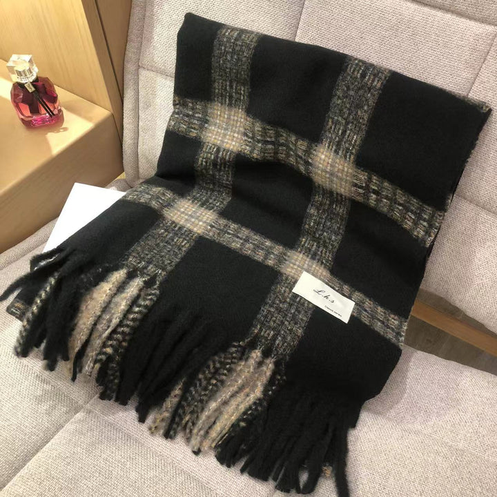 Checked scarf, 200 cm, warming