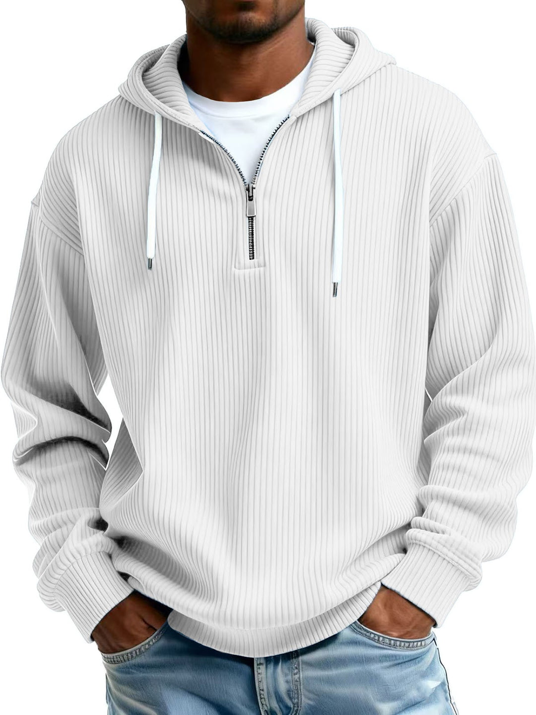 Men's hooded sweatshirt with zipper