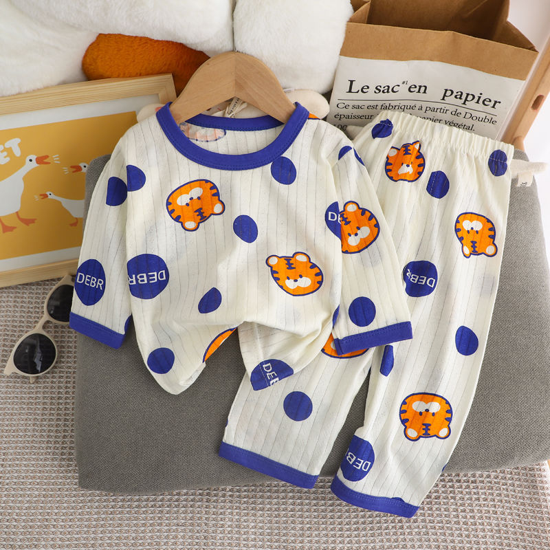 Children's summer pajamas, 100% cotton, 7/8 sleeves