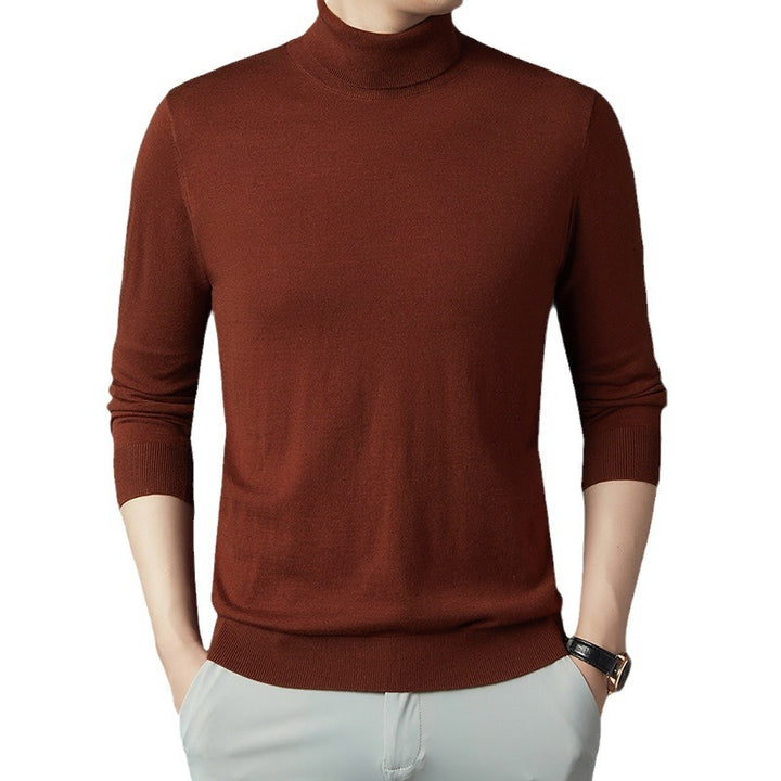 Turtleneck sweater made of silk and merino wool