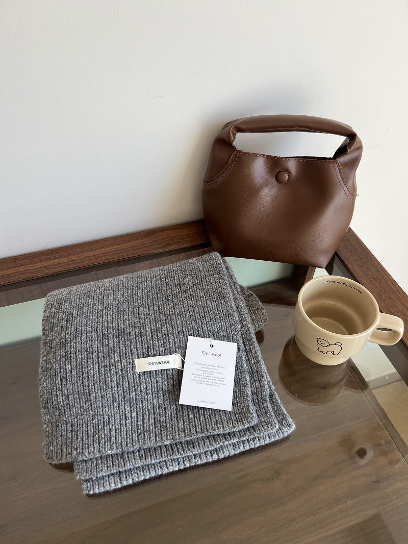 Thicker merino wool knitted scarf