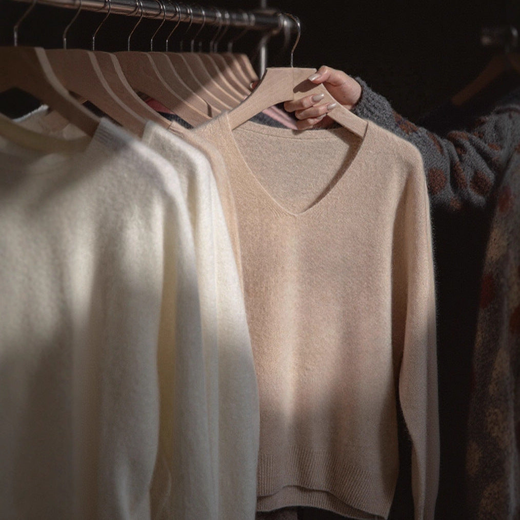 Women's cashmere sweater, brushed
