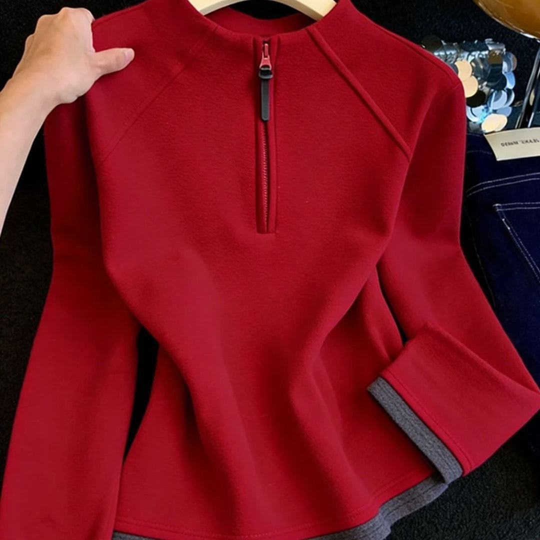 Women's undershirt with zipper