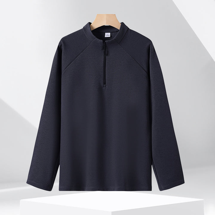 Half-zip sweatshirt with stand-up collar, 320g