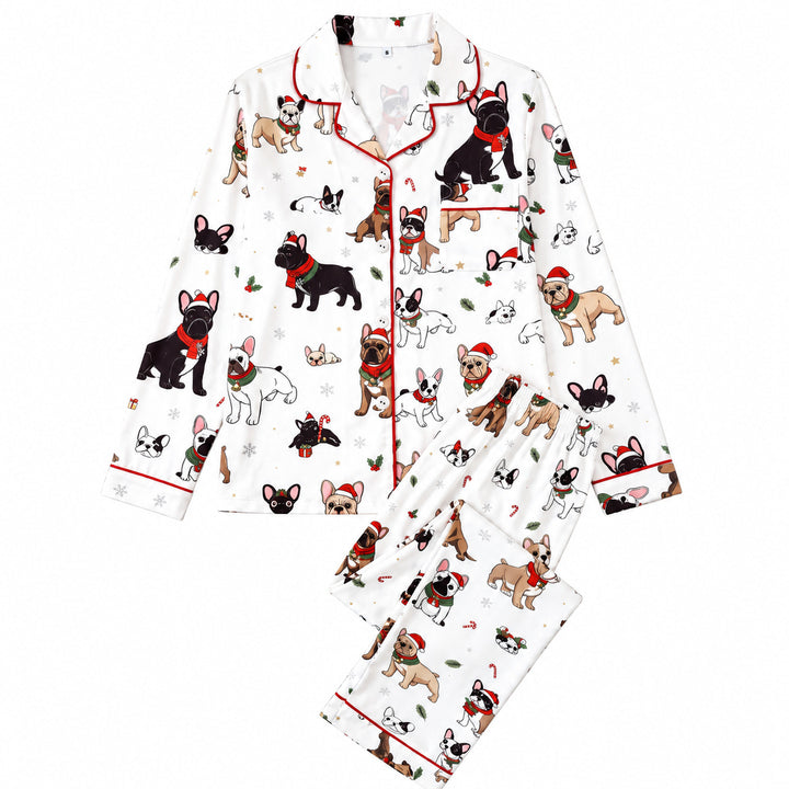 Women's Loungewear, Long Sleeve, Christmas Motif, Milk Silk