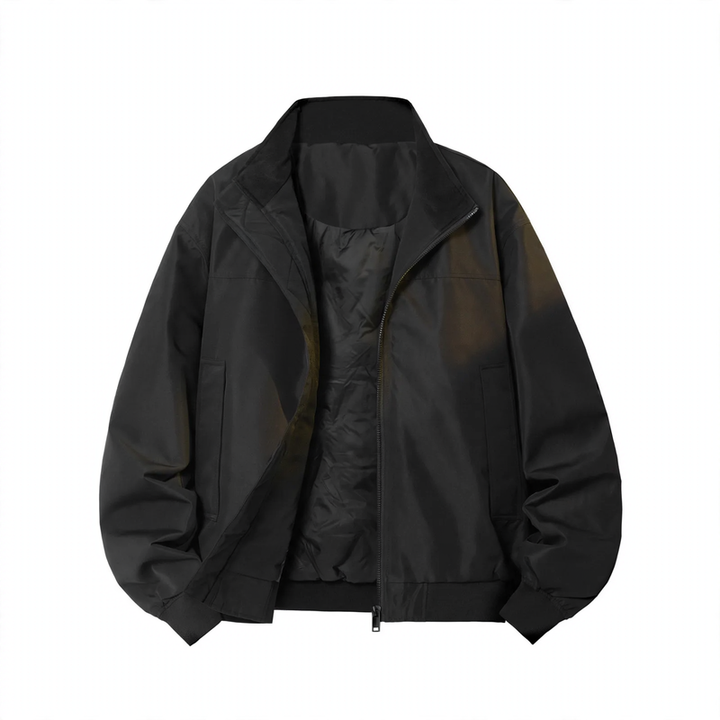 Padded men's flight jacket made of down