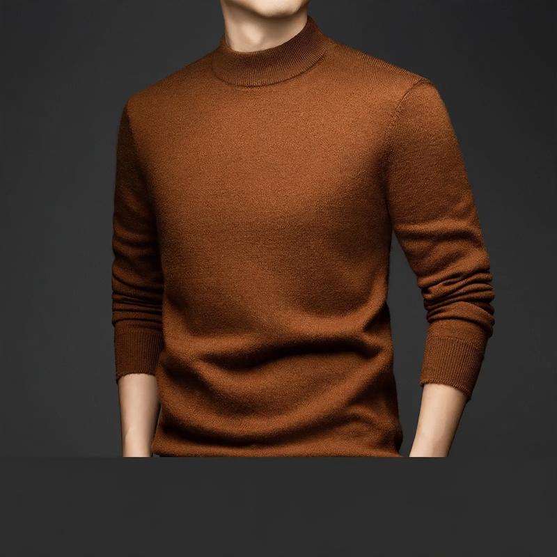 Men's Wool Sweater, 100% Wool, Stand-up Collar, Thick