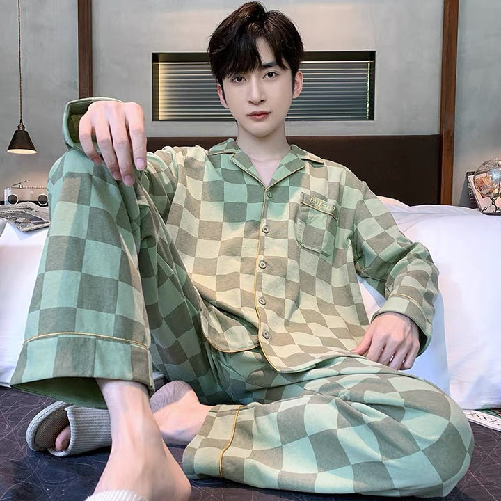 Men's Pajama Set, Cotton, Long Sleeve