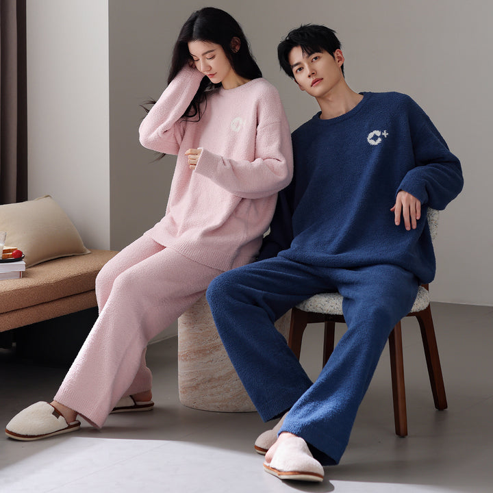 Padded couple's pajama set, warm and soft