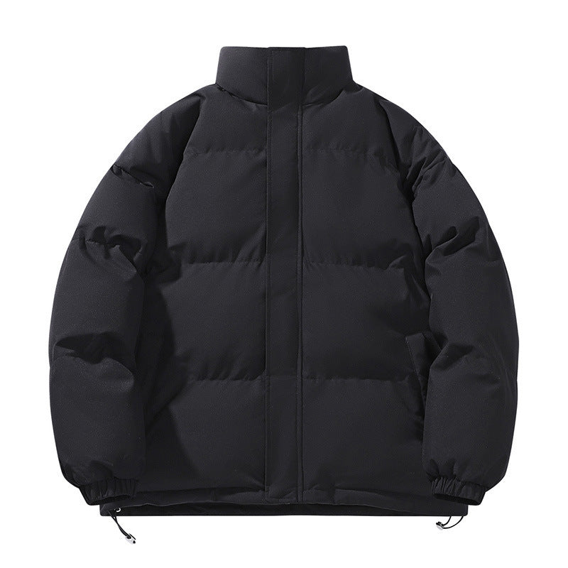 Men's quilted jacket, reversible, stand-up collar, loose fit