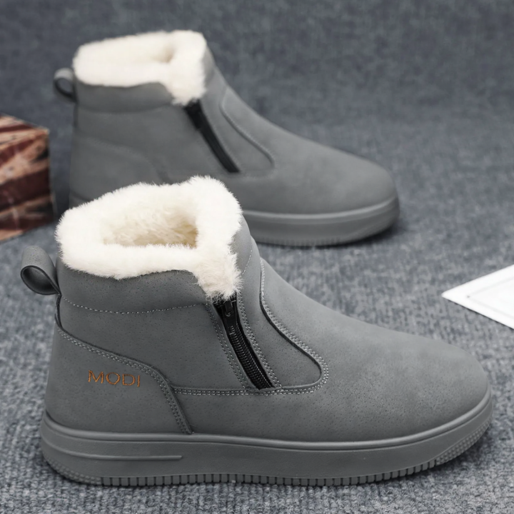 Padded men's winter boots, water-repellent