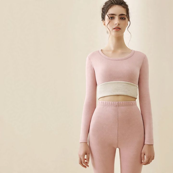 Thermal underwear set made of silk and wool