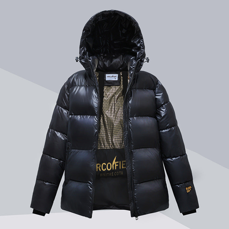 Unisex winter jacket with hood, padded