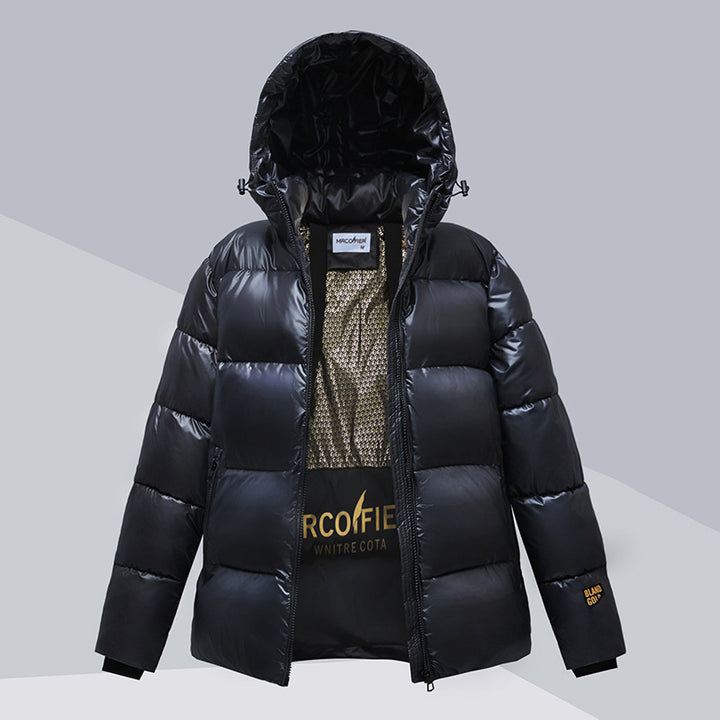 Unisex winter jacket with hood, padded