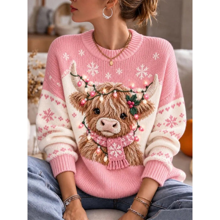 Women’s Christmas sweater with 3D print