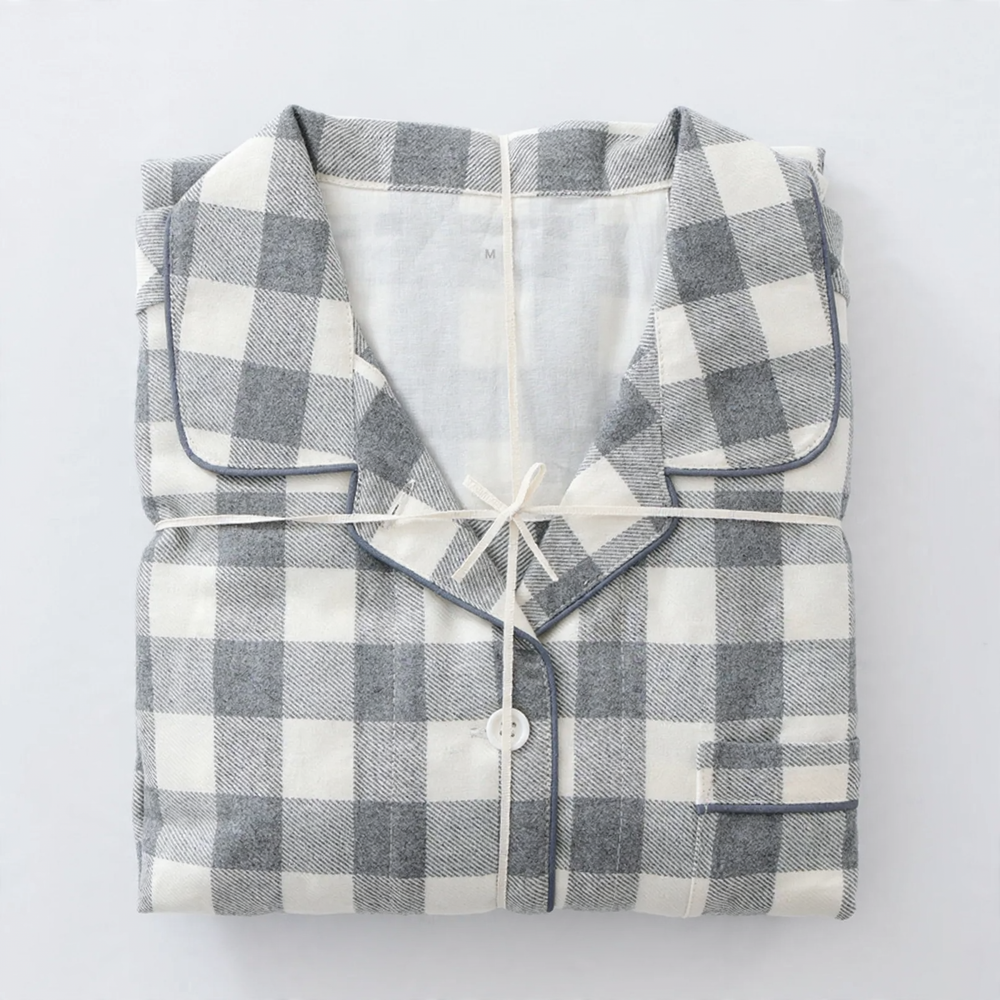 Japanese Flannel Pajama Set for Couples