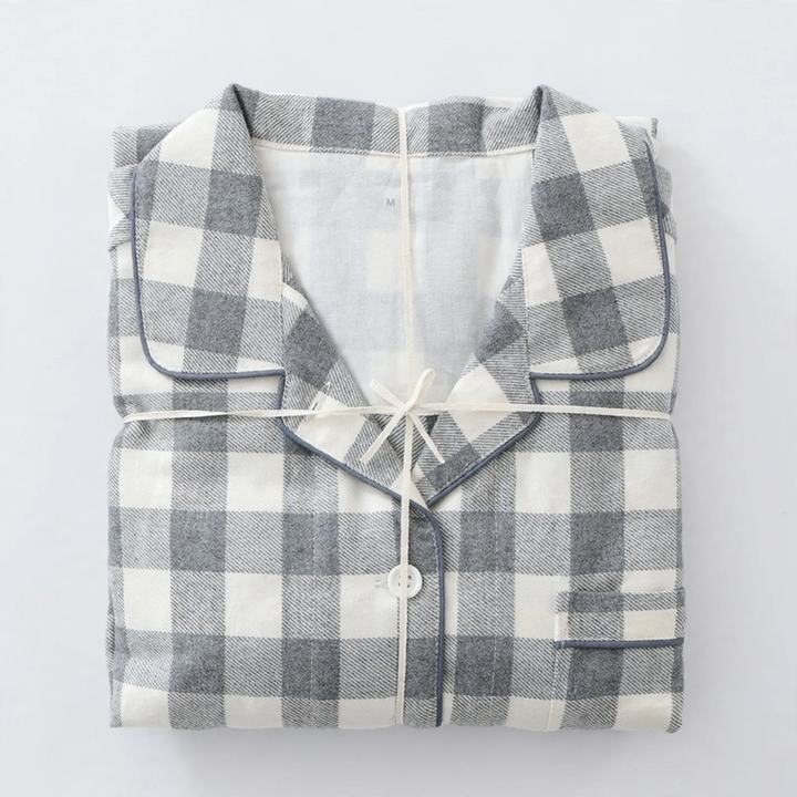 Japanese Flannel Pajama Set for Couples