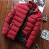 Men's quilted jacket, stand-up collar, insulated, for outdoor