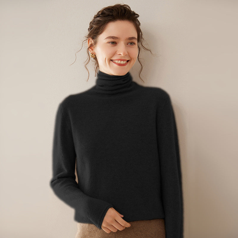 Women's Cashmere Undershirt, Stand Collar, Soft