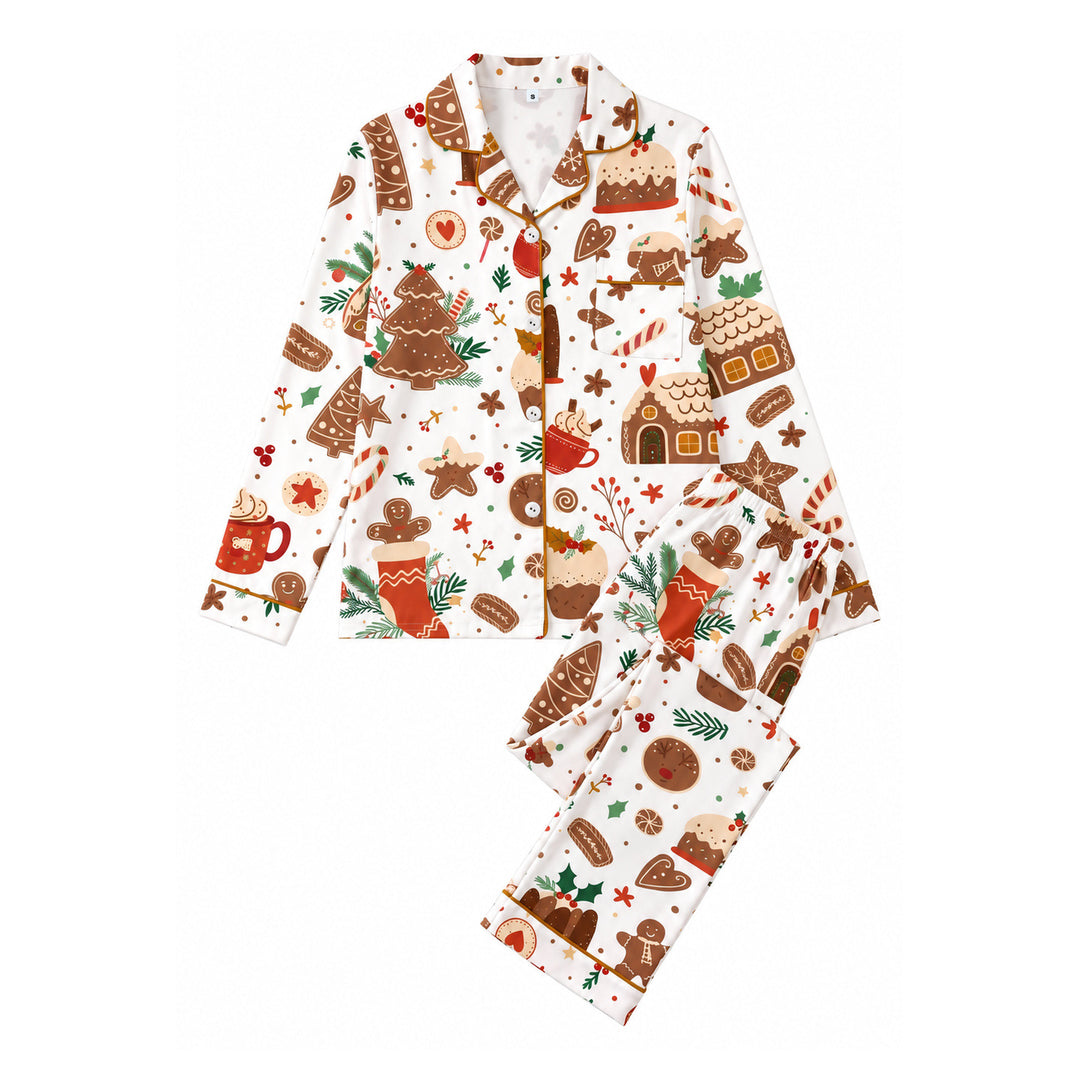 Women's pajamas, long-sleeved, milk silk, set