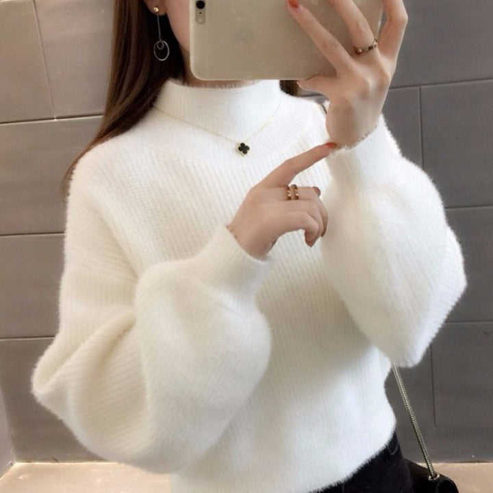 Women's Sweater, Short, Lantern Sleeves, Knit