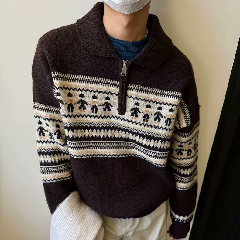 Vintage striped sweater for couples