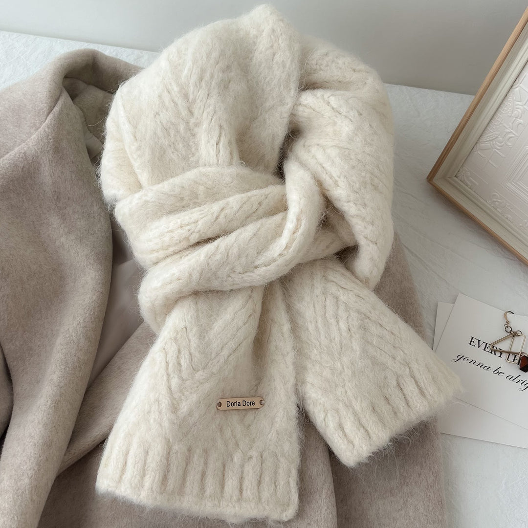 Alpaca wool blended fabric scarf, 160 cm