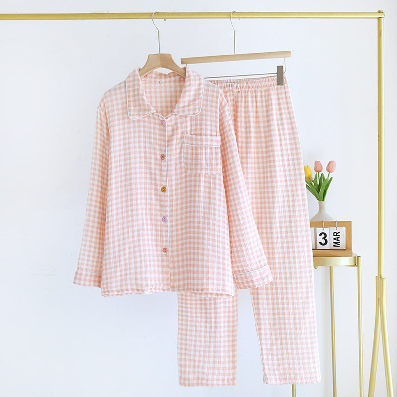 Women's pajamas, cotton muslin, long