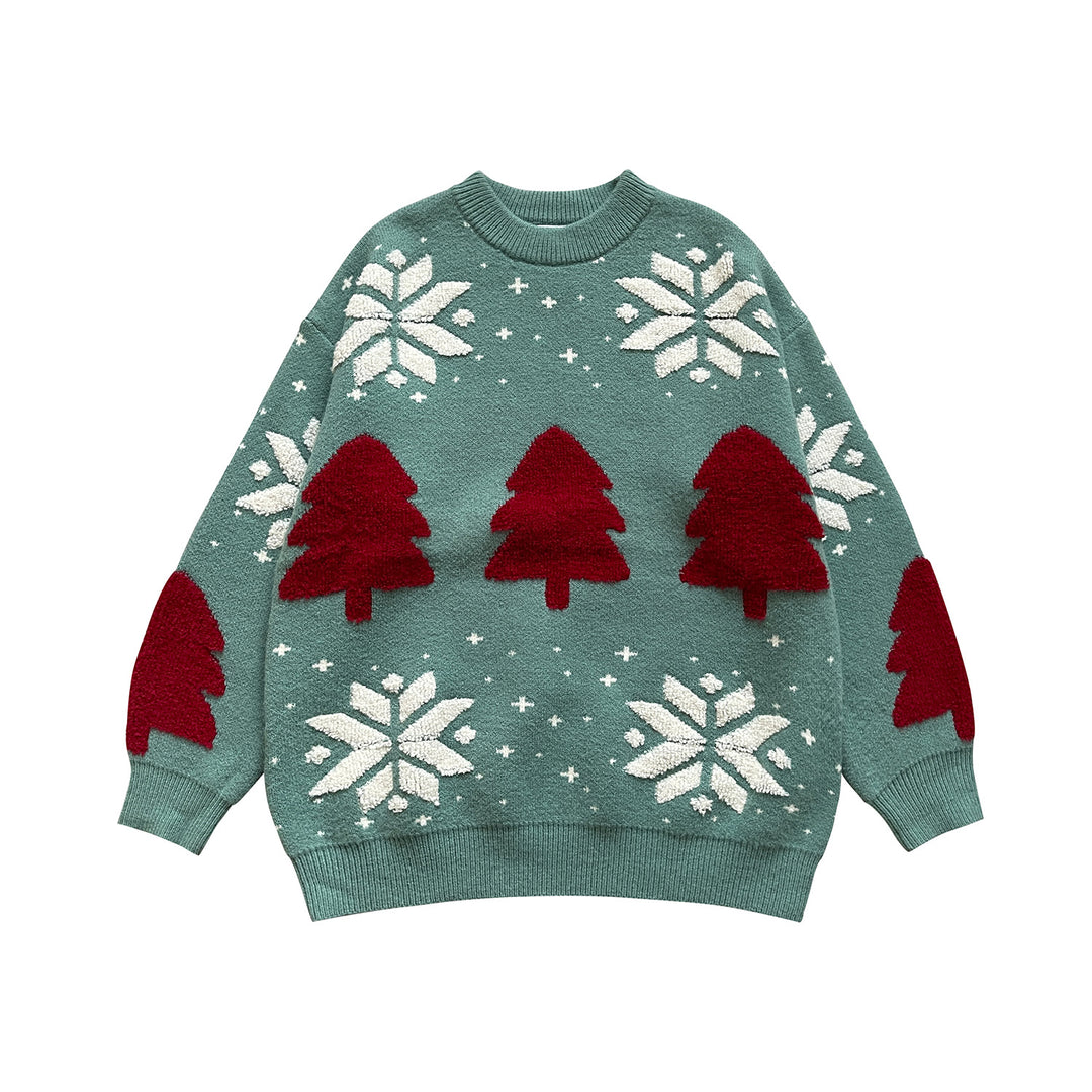Christmas sweater with reindeer motif in oversized look