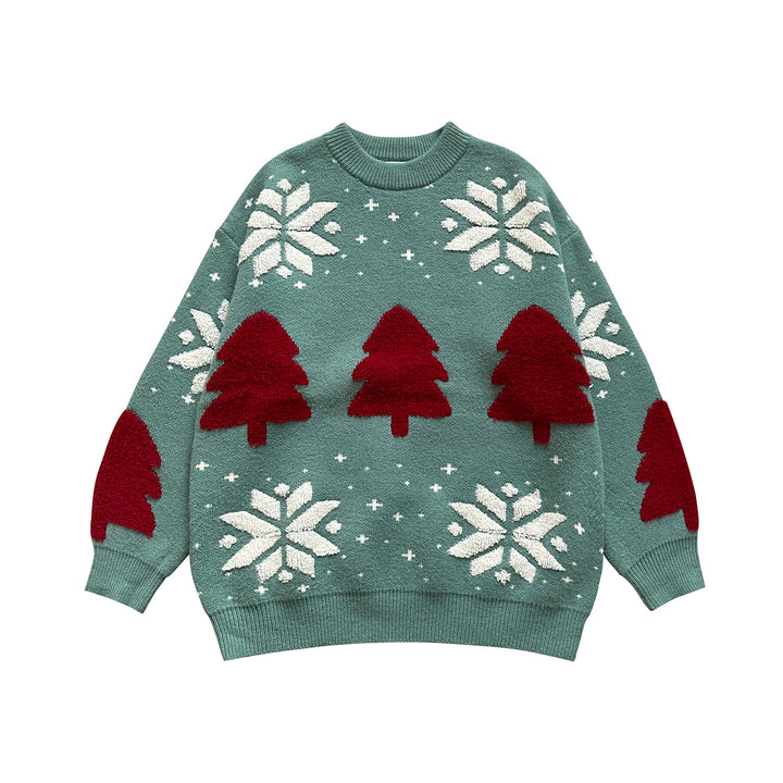 Christmas sweater with reindeer motif in oversized look