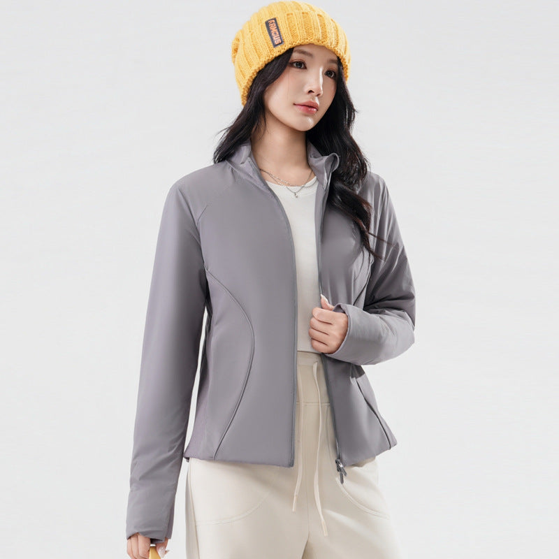 Lightweight unisex quilted jacket with wool filling