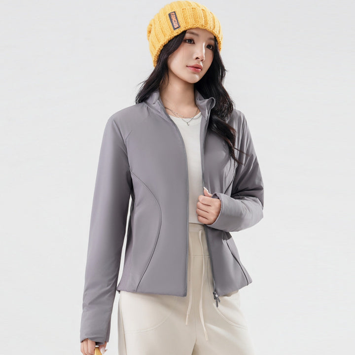 Lightweight unisex quilted jacket with wool filling