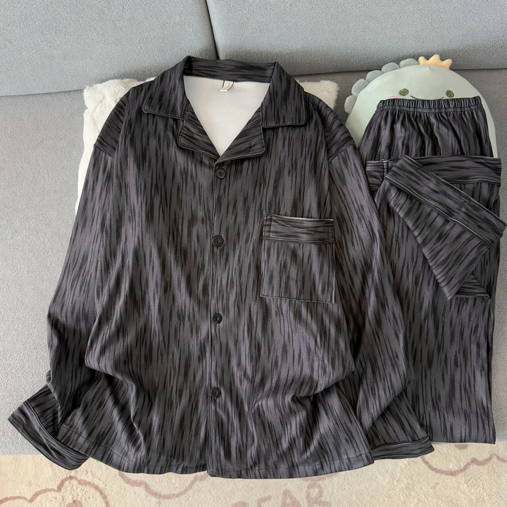 Men's Pajama Set, warm thermal material, loose fit