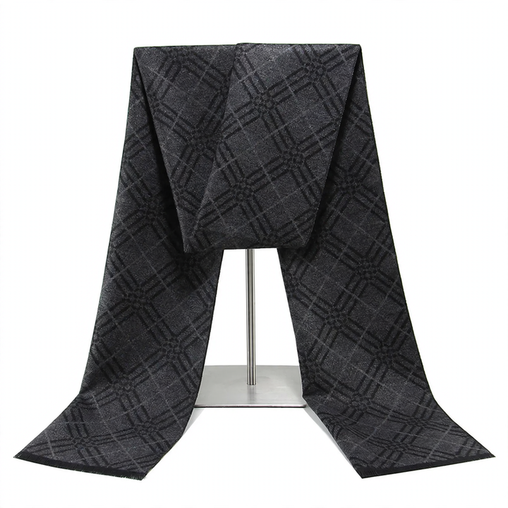 Classic men's winter scarf, checkered