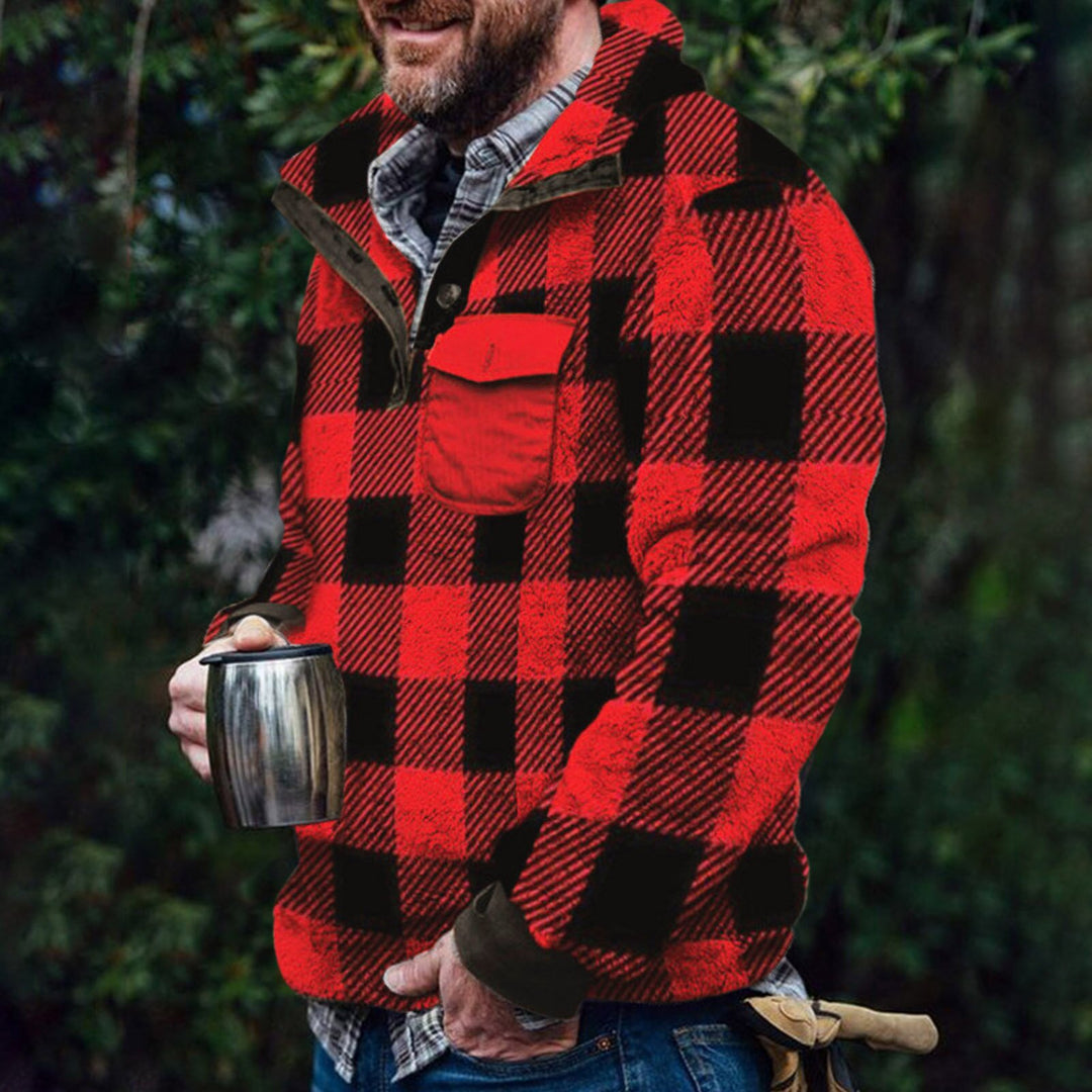 Men's sweatshirt, lined, solid color