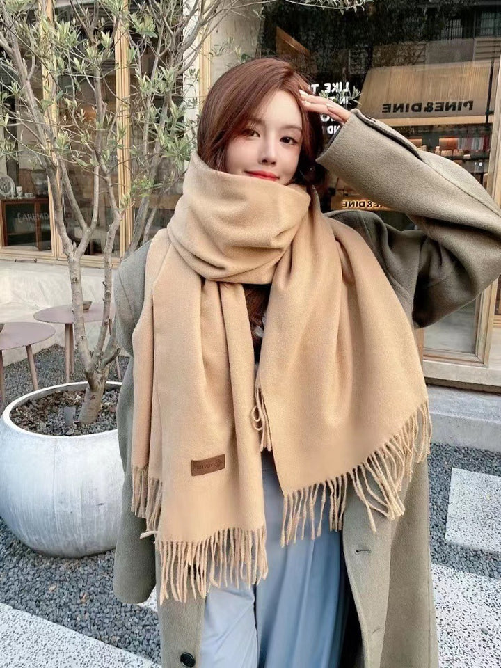 Solid color scarf, 68x200 cm