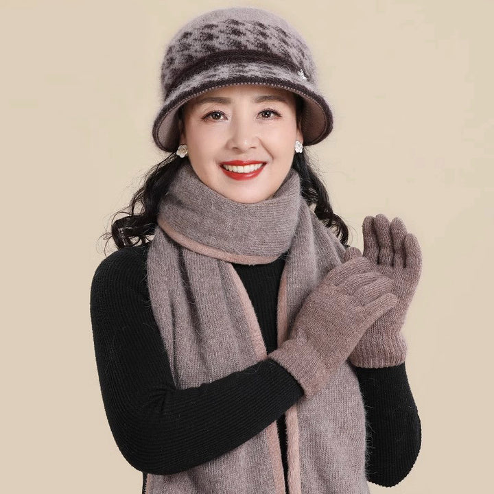 Knitted hat for women, warm winter accessory