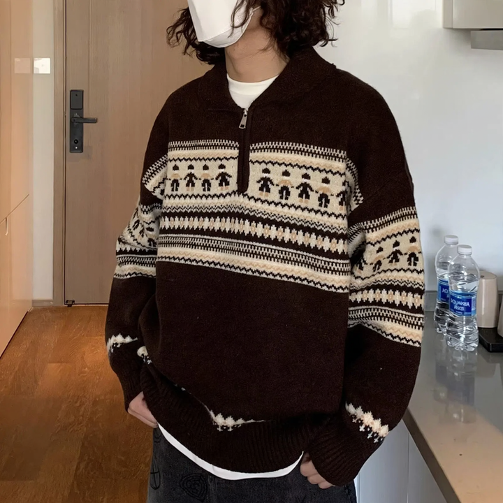 Vintage striped sweater for couples