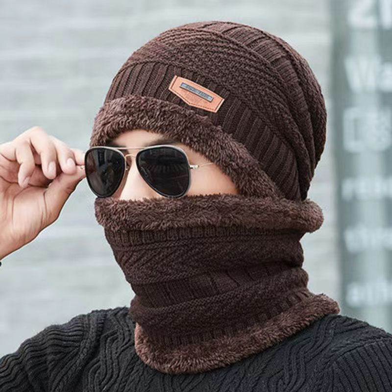 Padded Knit Beanie and Scarf Set, Winter