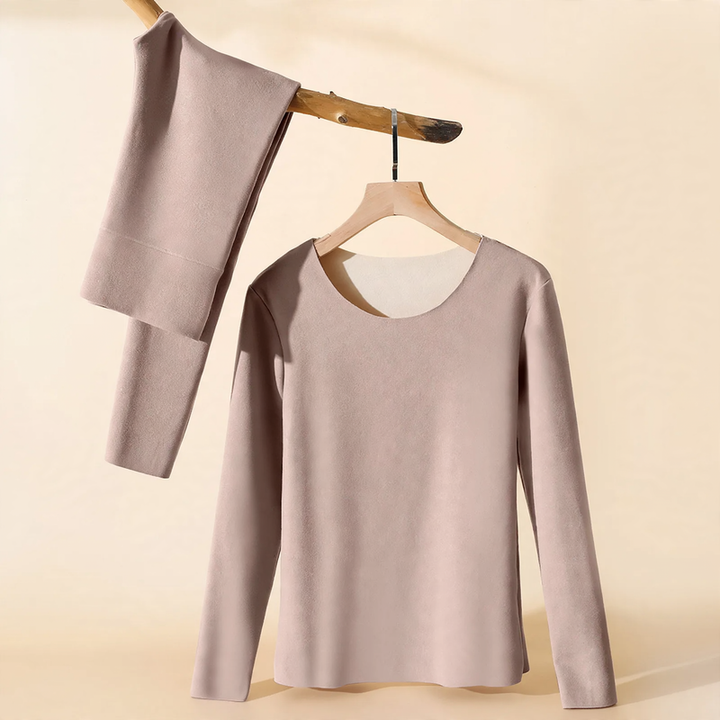 Thermal underwear set with warming function and shaping effect