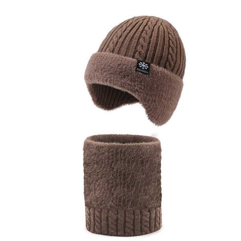 Men's Knit Set: Thick Beanie and Neck Protection