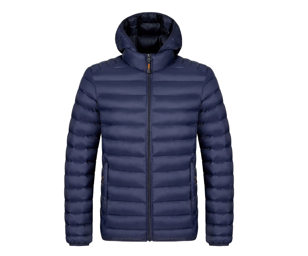 Men's winter jacket with removable sleeves